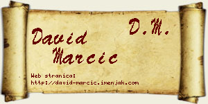 David Marčić vizit kartica